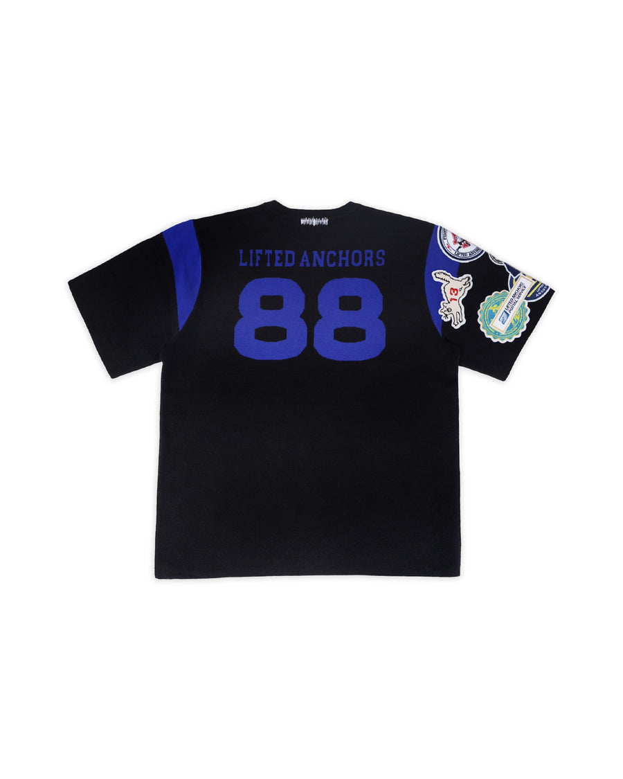 Jacquard "Patched" Football Jersey (Black)