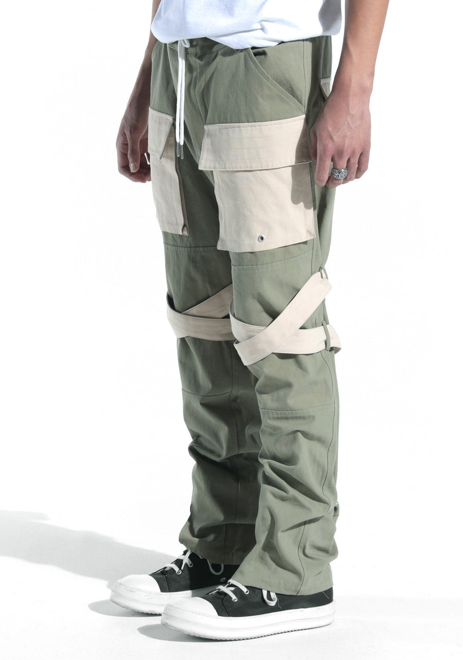 Newport Strapped Cargo Pants (Olive)