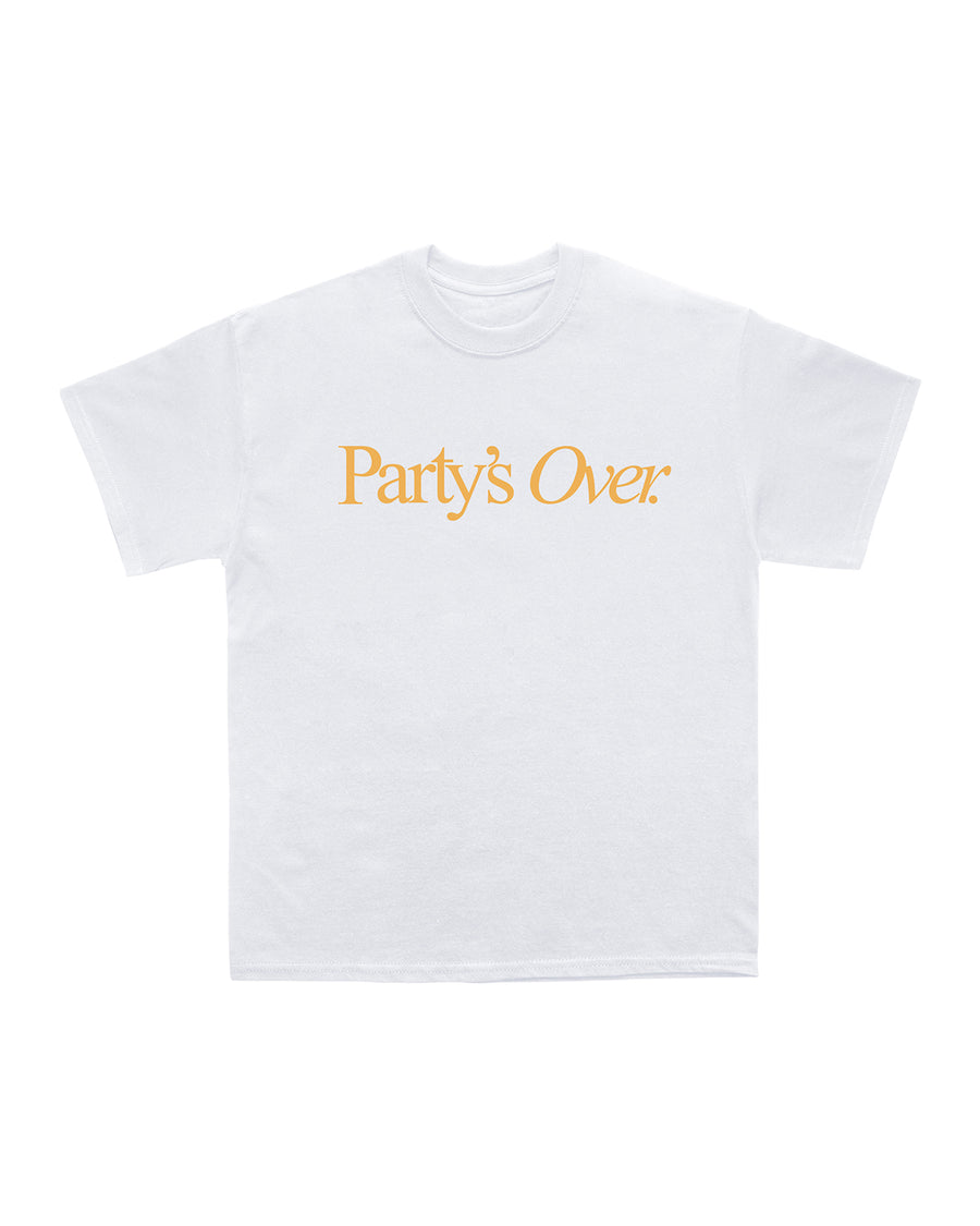 "Party's Over" Tee (White/Orange)